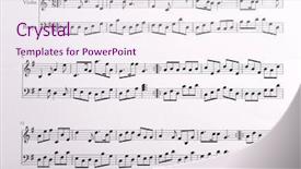  Presentation with music note - Audience pleasing PPT theme consisting of music sheet background backdrop and a sky blue colored foreground