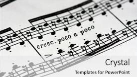  Presentation with sheet music - Colorful PPT theme enhanced with music sheet backdrop and a white colored foreground