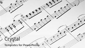  Presentation with sheet music - Amazing PPT theme having music sheet backdrop and a white colored foreground