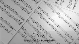  Presentation with sheet music - Amazing PPT layouts having music sheets background backdrop and a light gray colored foreground