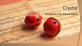  Presentation with music sheets - Theme with music sheets christmas song background and a lemonade colored foreground