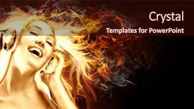  Presentation with flat earth on black - Colorful PPT theme enhanced with music singing - bright flamy symbol backdrop and a wine colored foreground