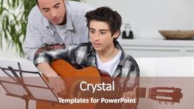  Presentation with adolescent - Amazing slides having music teach - adolescent boy learning to play backdrop and a tawny brown colored foreground