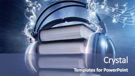  Presentation with audio book - Slide deck enhanced with music teach - audio book concept background and a ocean colored foreground