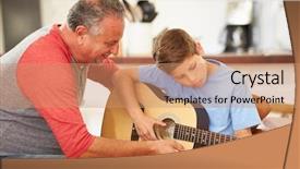  Presentation with teaching - Presentation theme featuring resting sexy woman listening background and a gray colored foreground