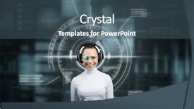  Presentation with media - Theme enhanced with music technology - innovative media technologies background and a  colored foreground