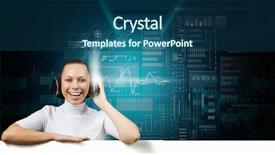  Presentation with media - Theme featuring music technology - innovative media technologies background and a  colored foreground