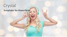  Presentation with rock music - Presentation having gesture over holidays lights background background and a light gray colored foreground