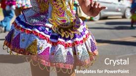  Presentation with music south america - Theme having music theme - colorful decor on carnaval dressing background and a coral colored foreground