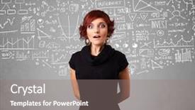  Presentation with lady - Presentation design enhanced with music theory - young pretty lady with hand background and a gray colored foreground