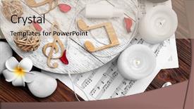  Presentation with music therapy - Amazing presentation theme having music therapy - beautiful spa composition with notes backdrop and a soft green colored foreground