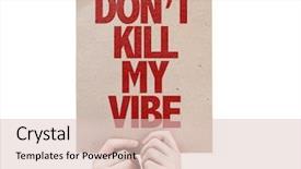  Presentation with cardboard - PPT theme with music therapy - don't kill my vibe cardboard background and a lemonade colored foreground