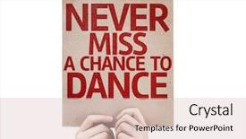  Presentation with dance music - Colorful PPT layouts enhanced with music therapy - never miss a chance backdrop and a lemonade colored foreground