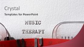  Presentation with music therapy - Presentation theme having music-therapy-text-written background and a white colored foreground