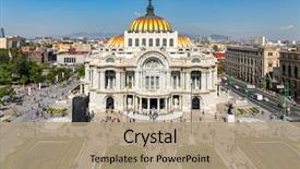  Presentation with venue - Audience pleasing PPT layouts consisting of music venue in mexico city backdrop and a coral colored foreground