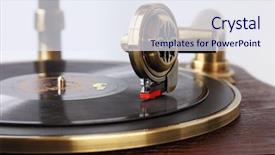  Presentation with gramophone - Cool new theme with record player - gramophone backdrop and a sky blue colored foreground