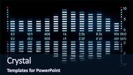  Presentation with reflection - Presentation theme featuring music waveform with reflection background and a navy blue colored foreground