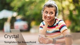  Presentation with tabla music - Cool new slides with music with headphones using mobile backdrop and a  colored foreground