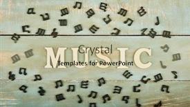  Presentation with music notes - Theme enhanced with music-word-with-musical-notes background and a mint green colored foreground