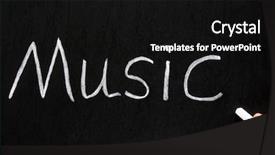  Presentation with chalk - PPT theme enhanced with music written with white chalk background and a black colored foreground