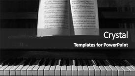  Presentation with sheet music - Amazing presentation theme having music backdrop and a dark gray colored foreground
