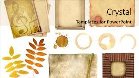  Presentation with scrapbooking - Cool new slides with musical book signing - collection elements for scrapbooking objects backdrop and a lemonade colored foreground