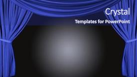  Presentation with theater stage - Presentation consisting of musical broadway - old fashioned elegant theater stage background and a navy blue colored foreground
