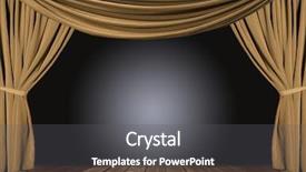  Presentation with theater stage - Presentation design with musical broadway - old fashioned elegant theater stage background and a gray colored foreground