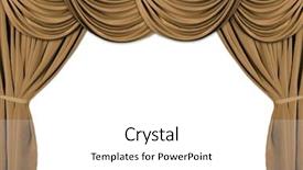  Presentation with theater stage - Audience pleasing presentation design consisting of musical broadway - old fashioned elegant theater stage backdrop and a white colored foreground