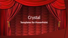  Presentation with theater curtains - Slides with musical broadway - old fashioned elegant theater stage background and a wine colored foreground