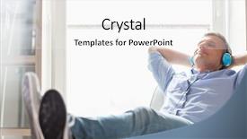  Presentation with listening - Audience pleasing PPT layouts consisting of musical chair - full-length of relaxed middle-aged man backdrop and a white colored foreground