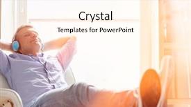  Presentation with listening - PPT theme having musical chair - full-length of relaxed middle-aged man background and a cream colored foreground