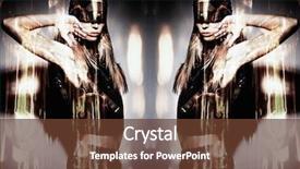  Presentation with concert symphony woman dancing in grass - Beautiful PPT theme featuring musical doubles - attractive young dance woman composite backdrop and a  colored foreground