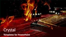  Presentation with fire red - PPT theme enhanced with musical doubles - double exposure of red electric background and a wine colored foreground