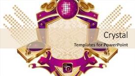  Presentation with shield - Audience pleasing presentation theme consisting of heraldry - musical heraldic shield with turntable backdrop and a lemonade colored foreground