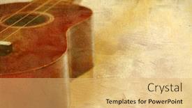  Presentation with musical instrument - Slides with musical-instrument-with-metallic-overlay background and a yellow colored foreground