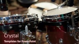  Presentation with music instruments - PPT layouts consisting of musical-instruments-and-entertainment-concept background and a  colored foreground