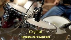  Presentation with music instruments - Cool new PPT theme with musical-instruments-and-entertainment-concept backdrop and a tawny brown colored foreground