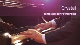  Presentation with piano keyboard - Amazing presentation having musical keyboard players - close-up of a piano player backdrop and a violet colored foreground