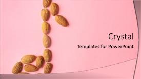  Presentation with music note - Colorful theme enhanced with musical note made of almond backdrop and a light gray colored foreground