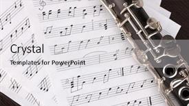  Presentation with clarinet - Slide set consisting of  background and a  colored foreground