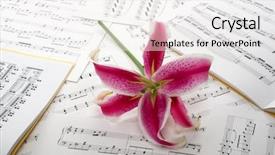  Presentation with easter lily - Audience pleasing presentation consisting of musical notes and lily flower backdrop and a  colored foreground