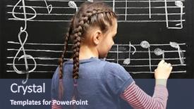  Presentation with writing notes - Slide deck having  background and a  colored foreground