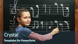  Presentation with writing notes - Slide set featuring  background and a  colored foreground