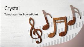  Presentation with music - Colorful theme enhanced with musical notes lying on music backdrop and a white colored foreground