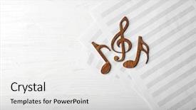  Presentation with music sheets - Slides having musical notes lying on music background and a light gray colored foreground