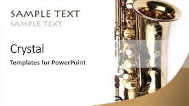  Presentation with reflection - Audience pleasing theme consisting of musical reflection - close-up of a beautiful golden backdrop and a white colored foreground