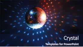  Presentation with disco ball - Presentation having musical reflection - mirror reflect disco ball background and a navy blue colored foreground