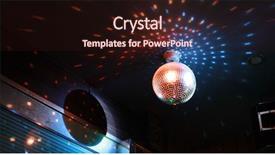  Presentation with mirror reflection - Audience pleasing presentation theme consisting of musical reflection - mirror reflect disco ball backdrop and a wine colored foreground