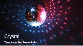  Presentation with disco ball - Slides with musical reflection - mirror reflect disco ball background and a navy blue colored foreground